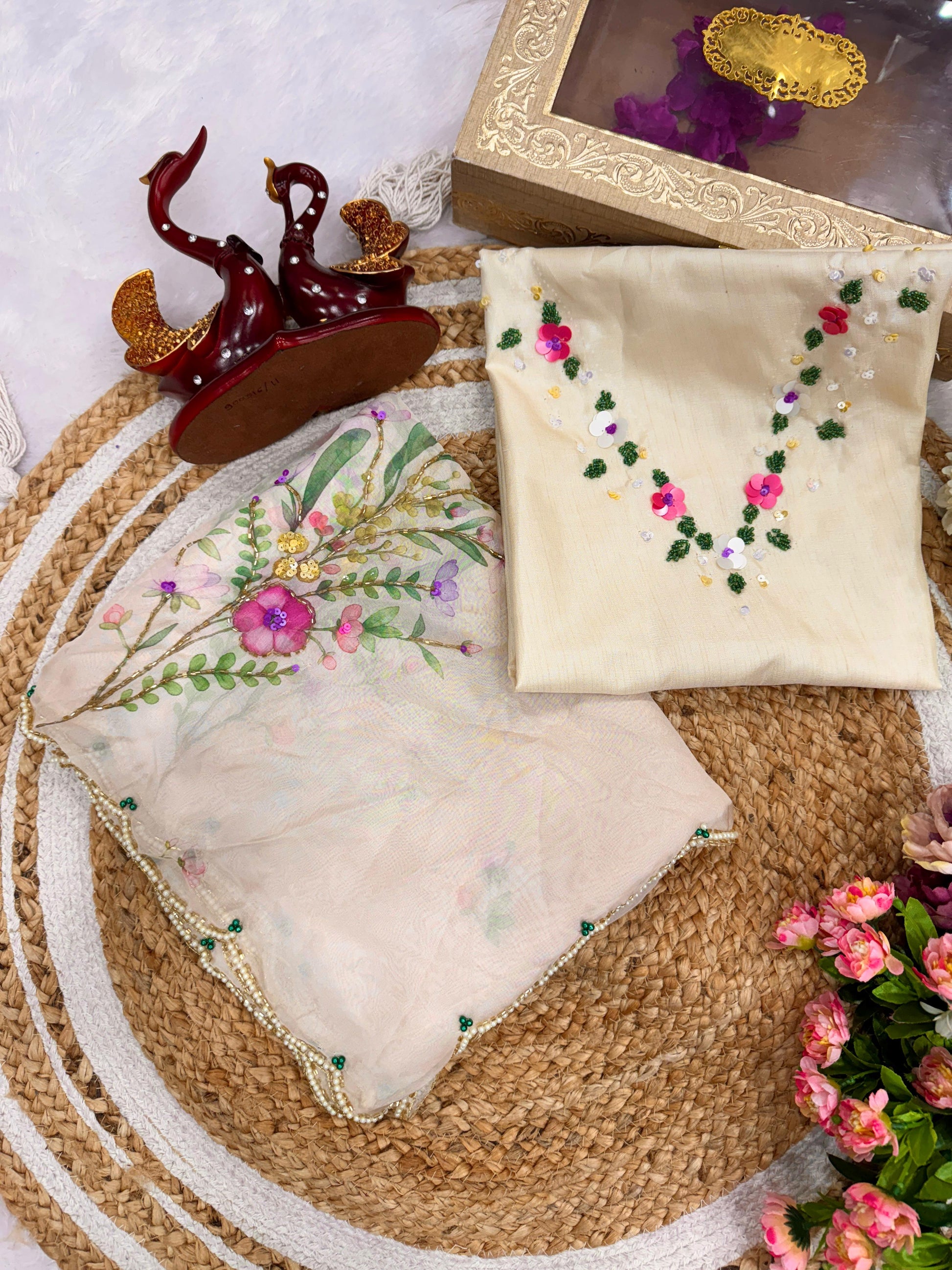 Fresh Arrival – Handwork Elegance Saree￼