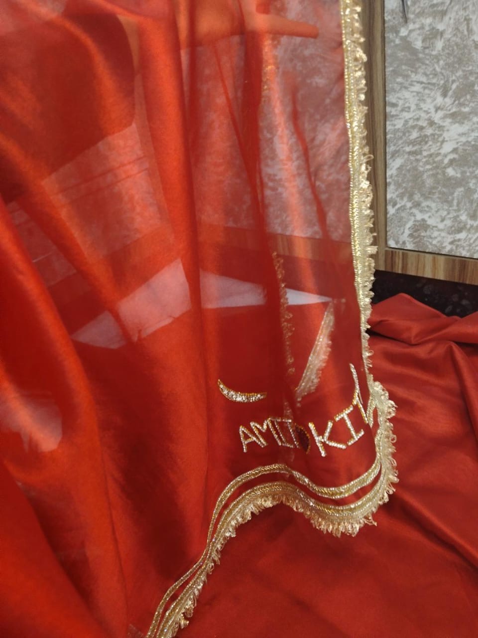 Banarasi soft Saree with customised name