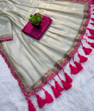 TISSUE GOLDEN SOFT SAREE