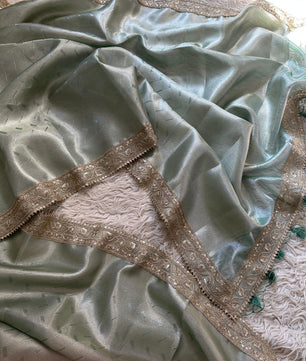 Authentic kanjivaram brocade tissue saree