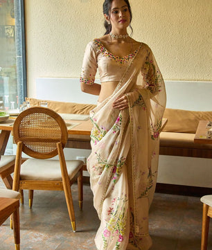 Fresh Arrival – Handwork Elegance Saree￼