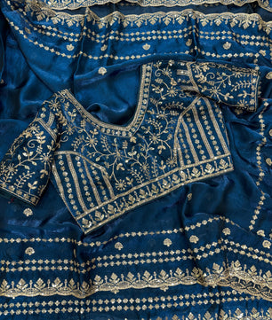 Soft Space silk saree with zari work