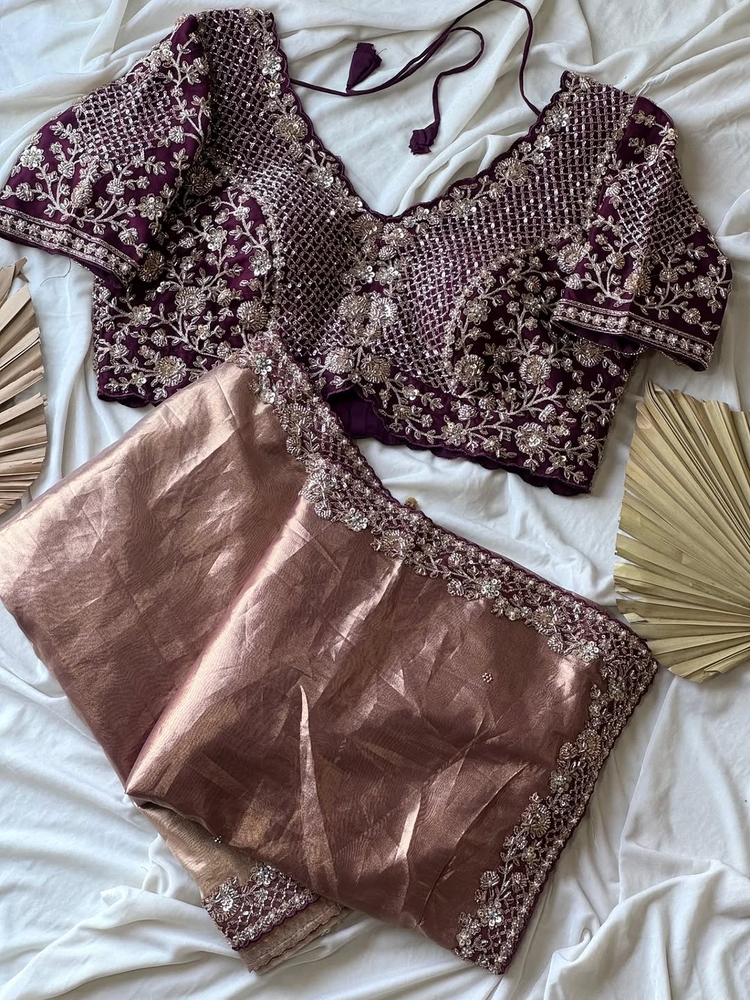 Stunning Pure Soft Designer metallic Silk Saree