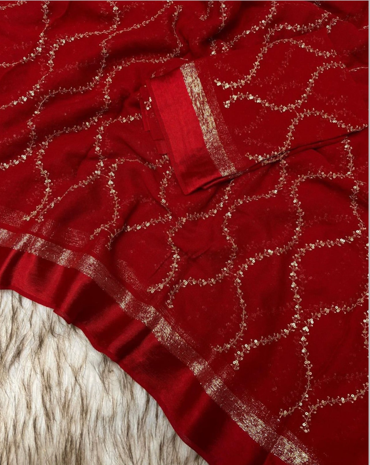 Pure Viscose Georgette Saree