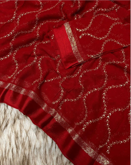 Pure Viscose Georgette Saree