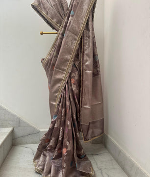 Premium tissue mina jaal saree
