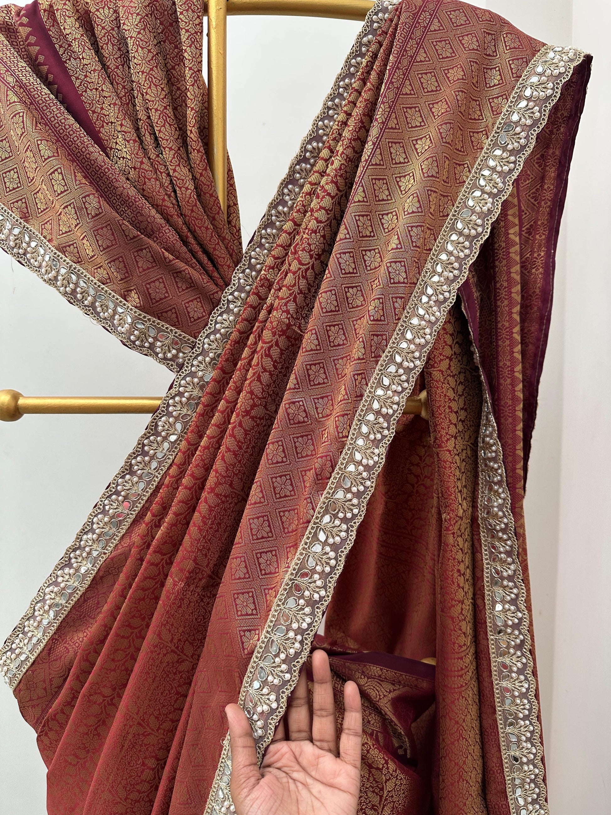 Authentic kanjivaram brocade tissue saree