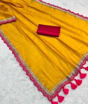 TISSUE GOLDEN SOFT SAREE