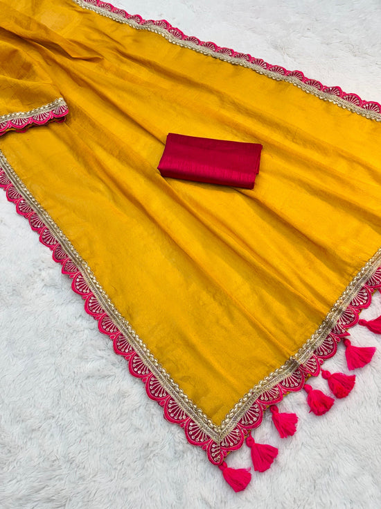 TISSUE GOLDEN SOFT SAREE