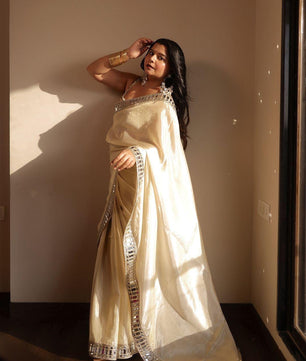 Soft satin Organza sare