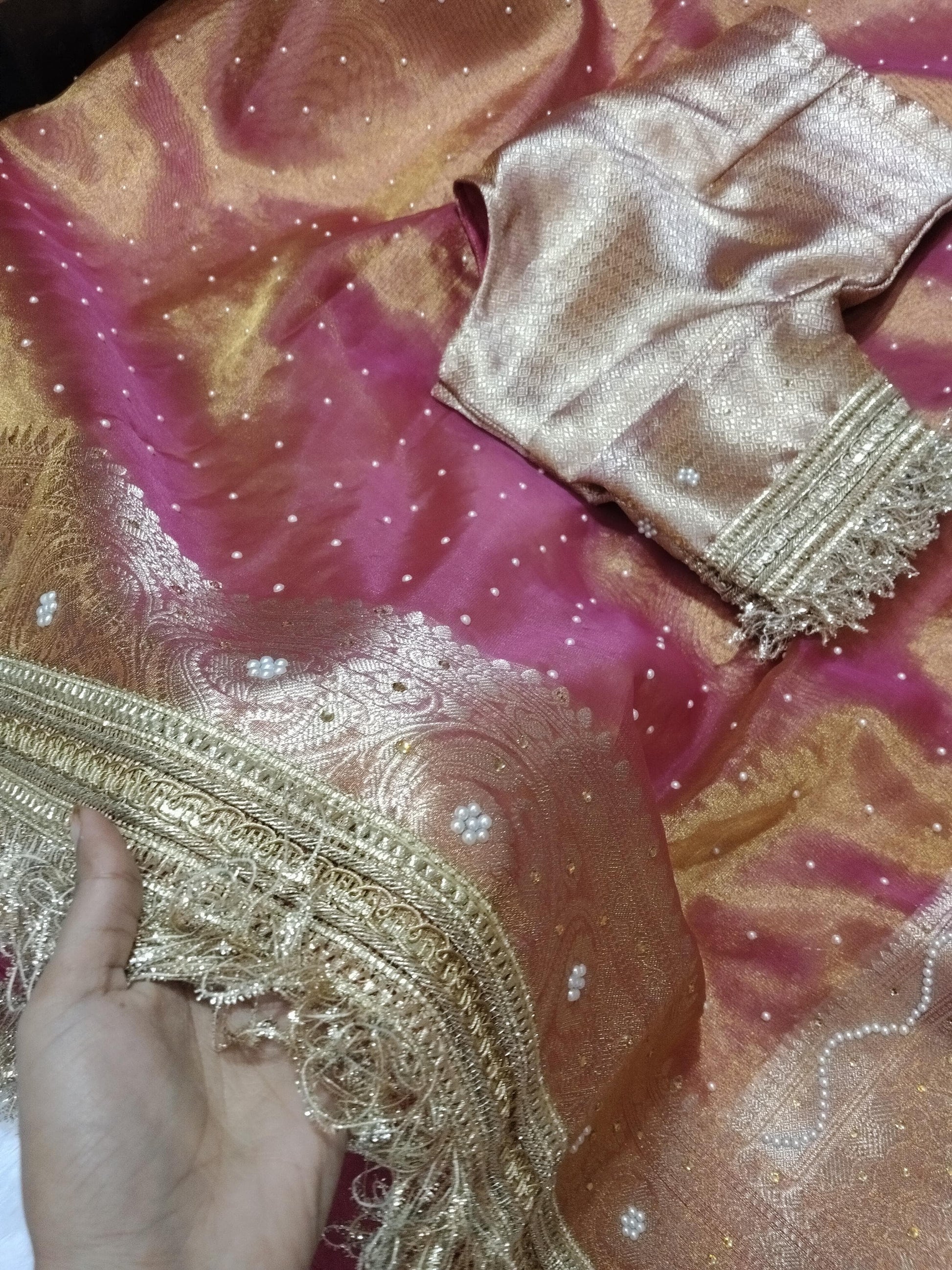 MAHARANI GLASS TISSUE SILK saree collection