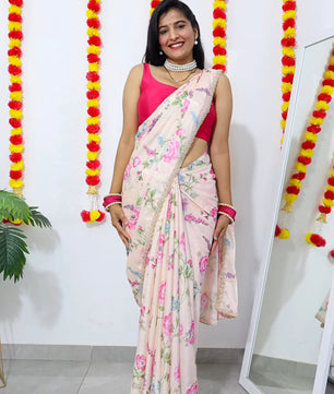 New demanded Moti work printed saree