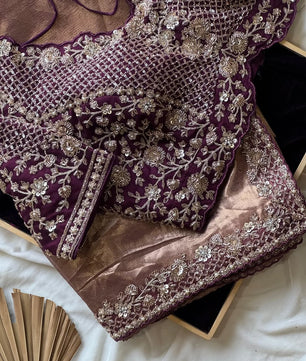 Stunning Pure Soft Designer metallic Silk Saree