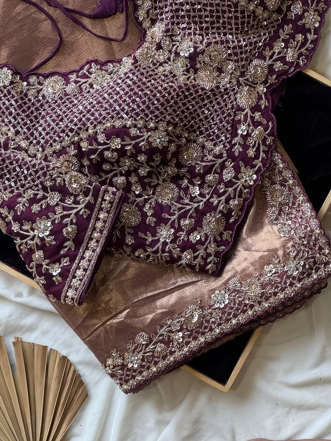 Stunning Pure Soft Designer metallic Silk Saree