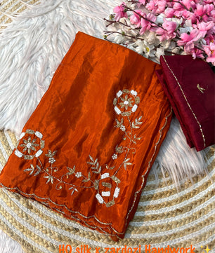 Premium saree in soft shine silk fabric