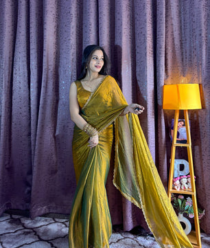 Most viral saree in Fandy silk fabric