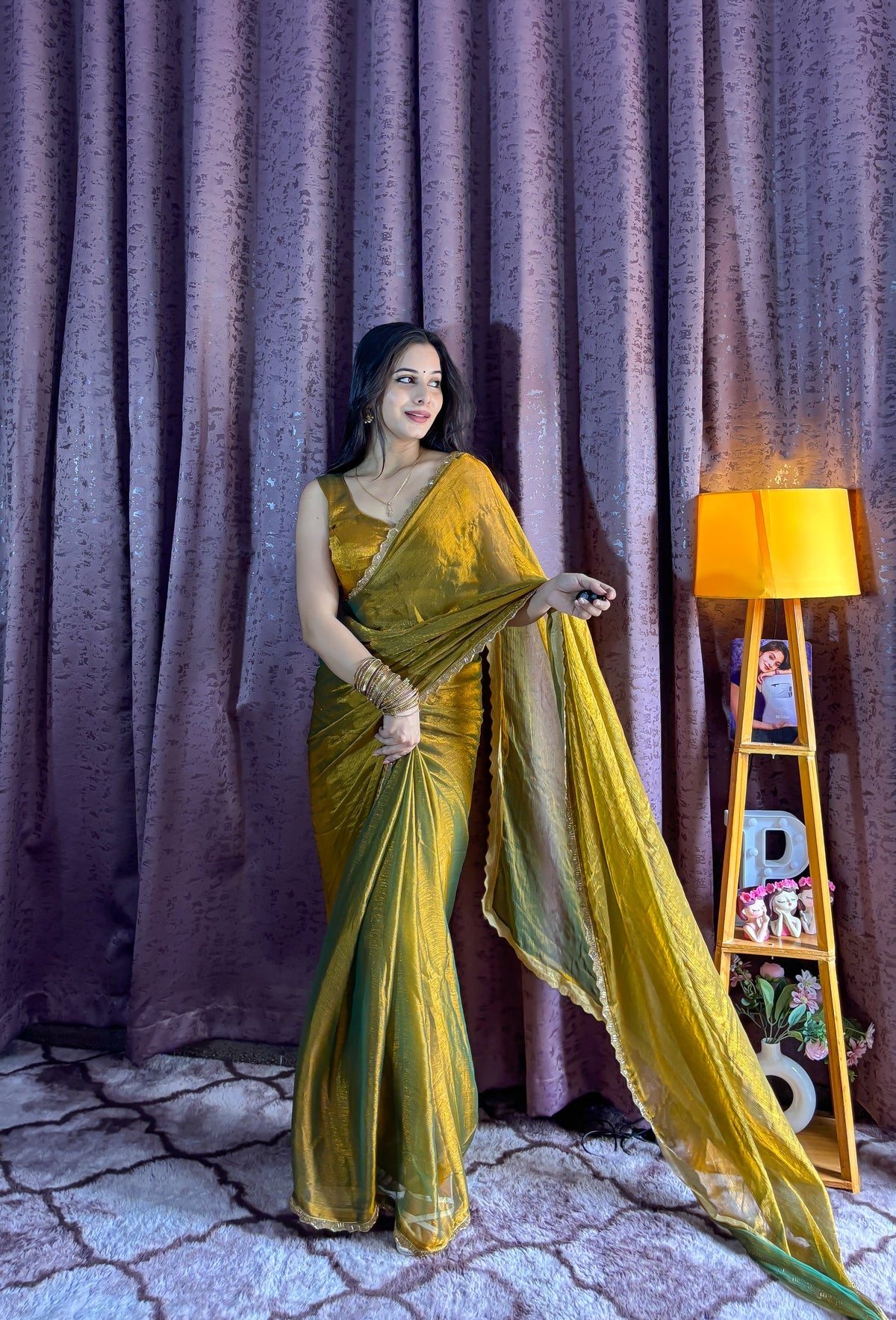 Most viral saree in Fandy silk fabric