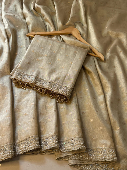 Soft Tissue saree with all over booti