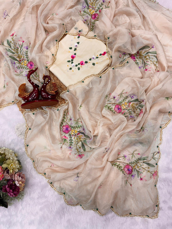 Fresh Arrival – Handwork Elegance Saree￼