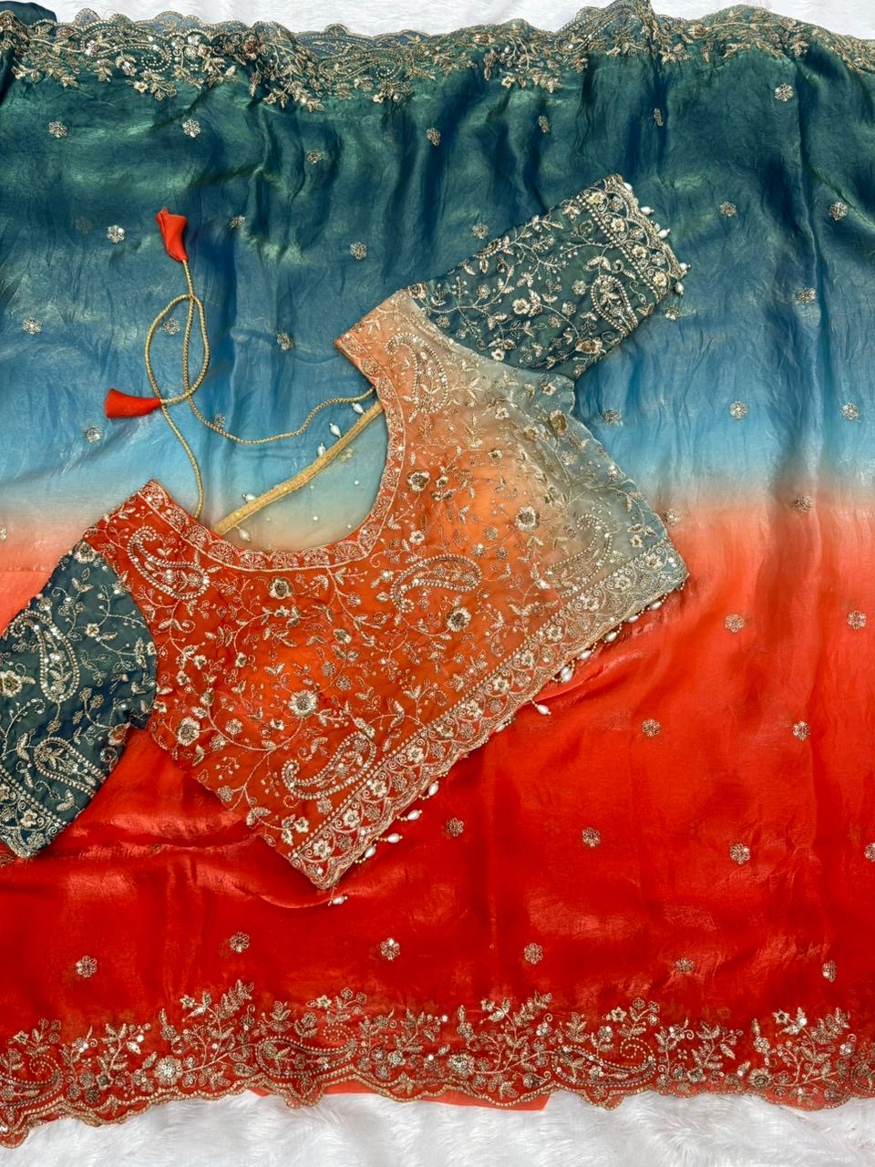 Soft Fandy satin saree