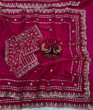 Soft Space silk saree with zari work