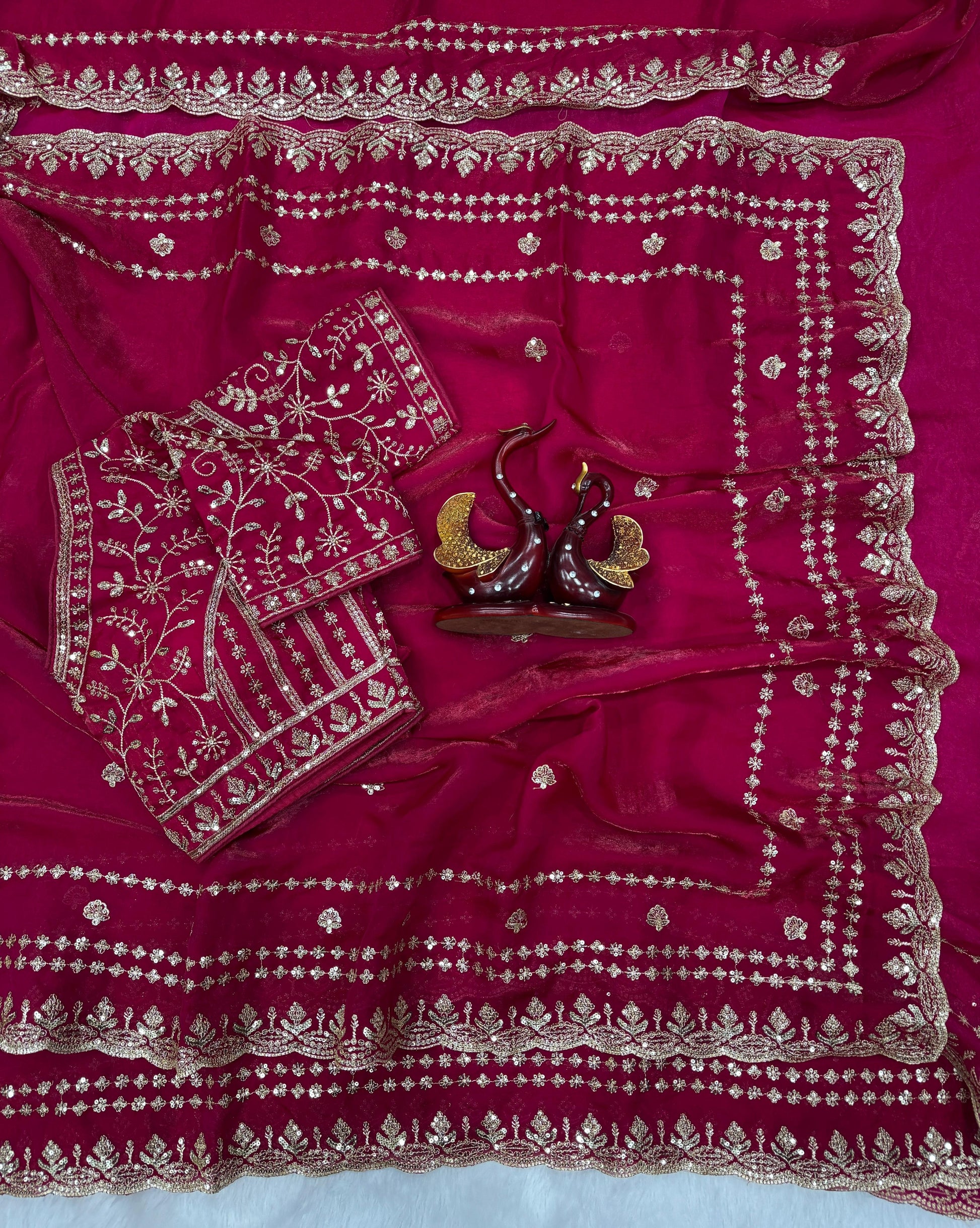 Soft Space silk saree with zari work