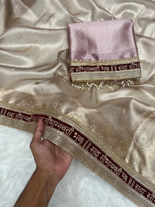 Karwachauth special collection in glass tissue silk