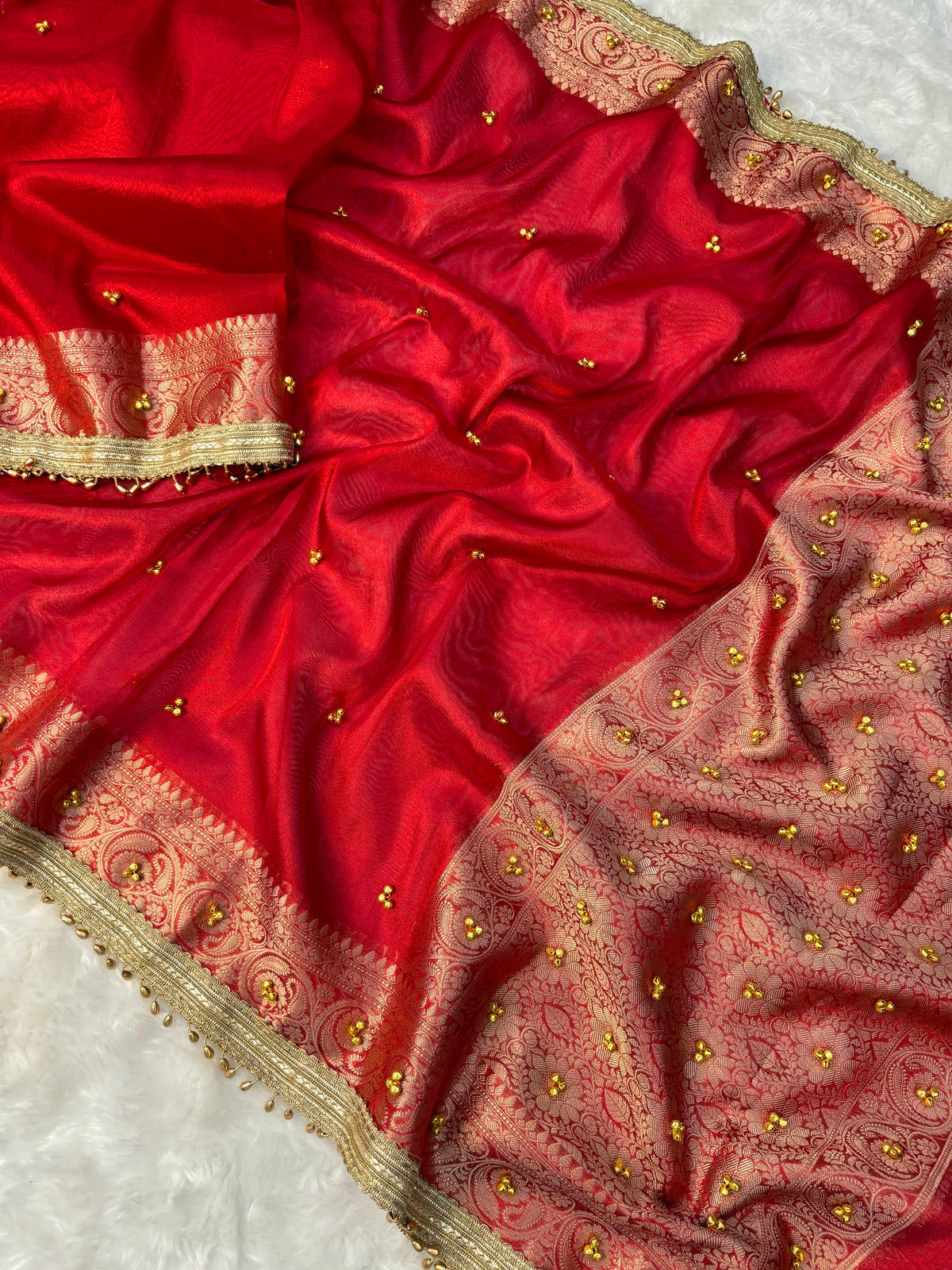 Royal Ghoongru Tissue Saree
