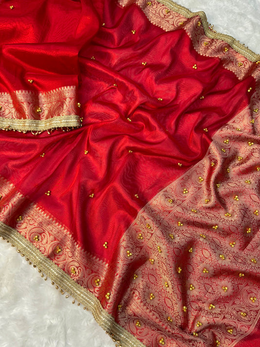 Royal Ghoongru Tissue Saree