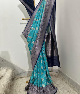 Premium katan georgette saree
