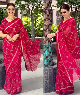 Pure Viscose Georgette Saree