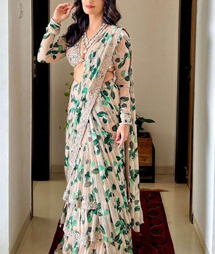 NEW LAUNCHING DESIGNER Ready  TO WEAR SAREE