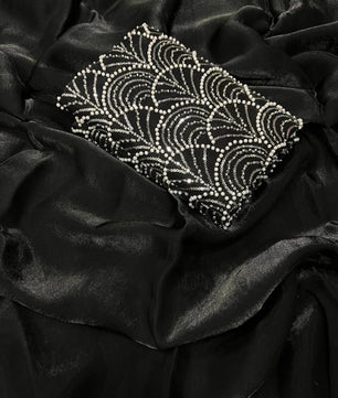 Beautiful saree in space silk fabric