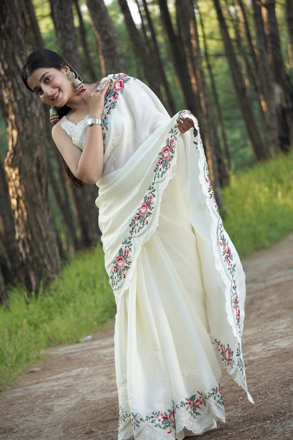 Pure Tussar Silk Saree in a beautiful solid shade