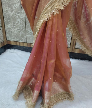 MAHARANI GLASS TISSUE SILK saree collection
