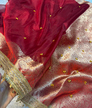 Viral Ghungroo Saree in tissue Silk fabric