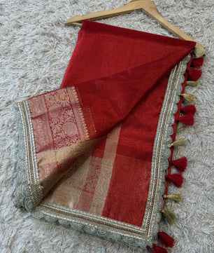 Banarasi Tissue lace border Saree