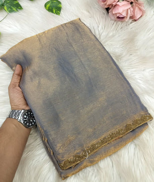 Most viral saree in Fandy silk fabric