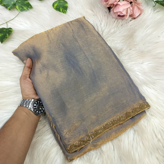 Most viral saree in Fandy silk fabric