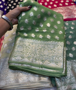 Viscose Georgette Saree With running Blouse