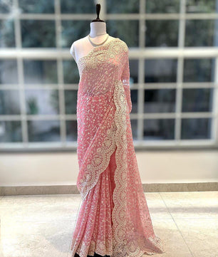 Summer special sarees shimmer silk fabric