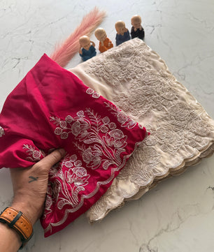 Primium Pure HO SILK with codding Work and scalp Borde