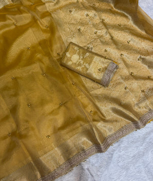 Viral Ghungroo Saree in tissue Silk fabric