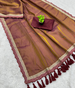 TISSUE GOLDEN SOFT SAREE