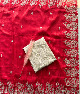 Primium Pure HO SILK with codding Work and scalp Borde