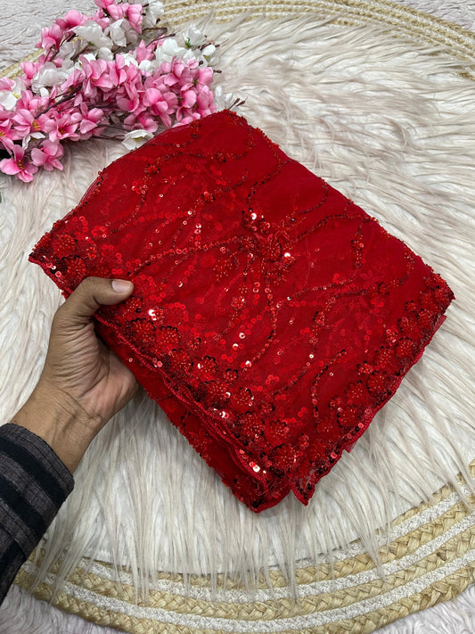 Party Wear sequence Work heavy saree