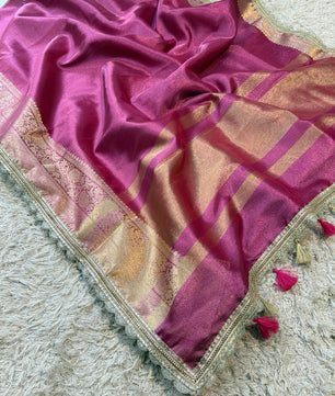 Banarasi Tissue lace border Saree