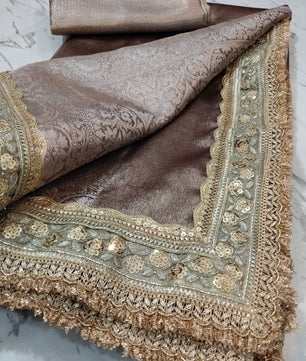 banarasi SOFT &nbsp; MAHARANI GLASS TISSUE SILK saree collection