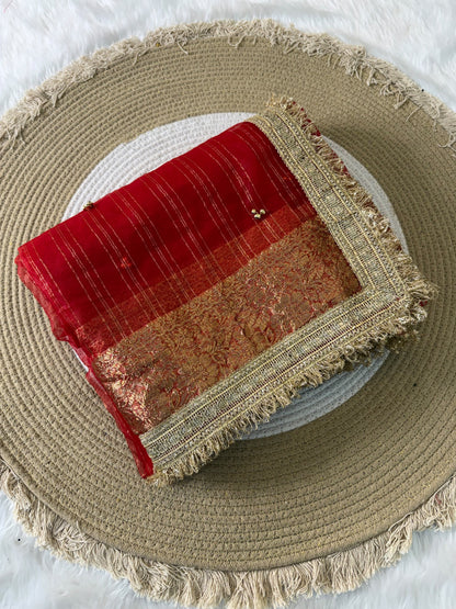 Premium Ghungroo Saree, crafted in luxurious pure tissue fabric
