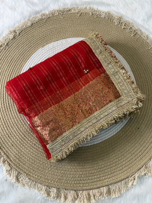 Premium Ghungroo Saree, crafted in luxurious pure tissue fabric